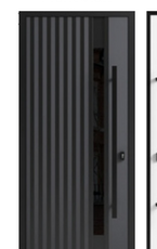 Grey Vertical exterior door