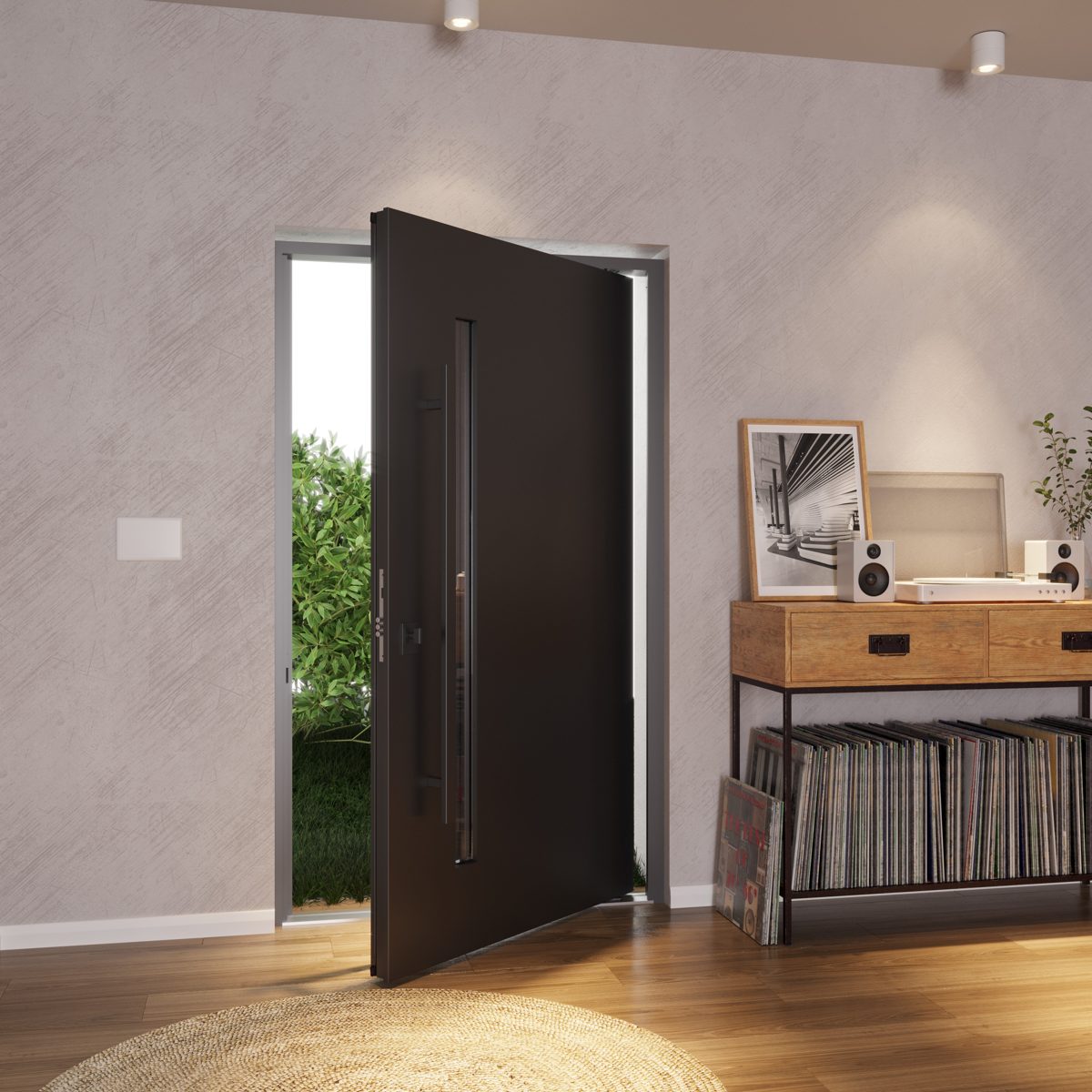 Meridian 1163 Exterior Pivot door view 8