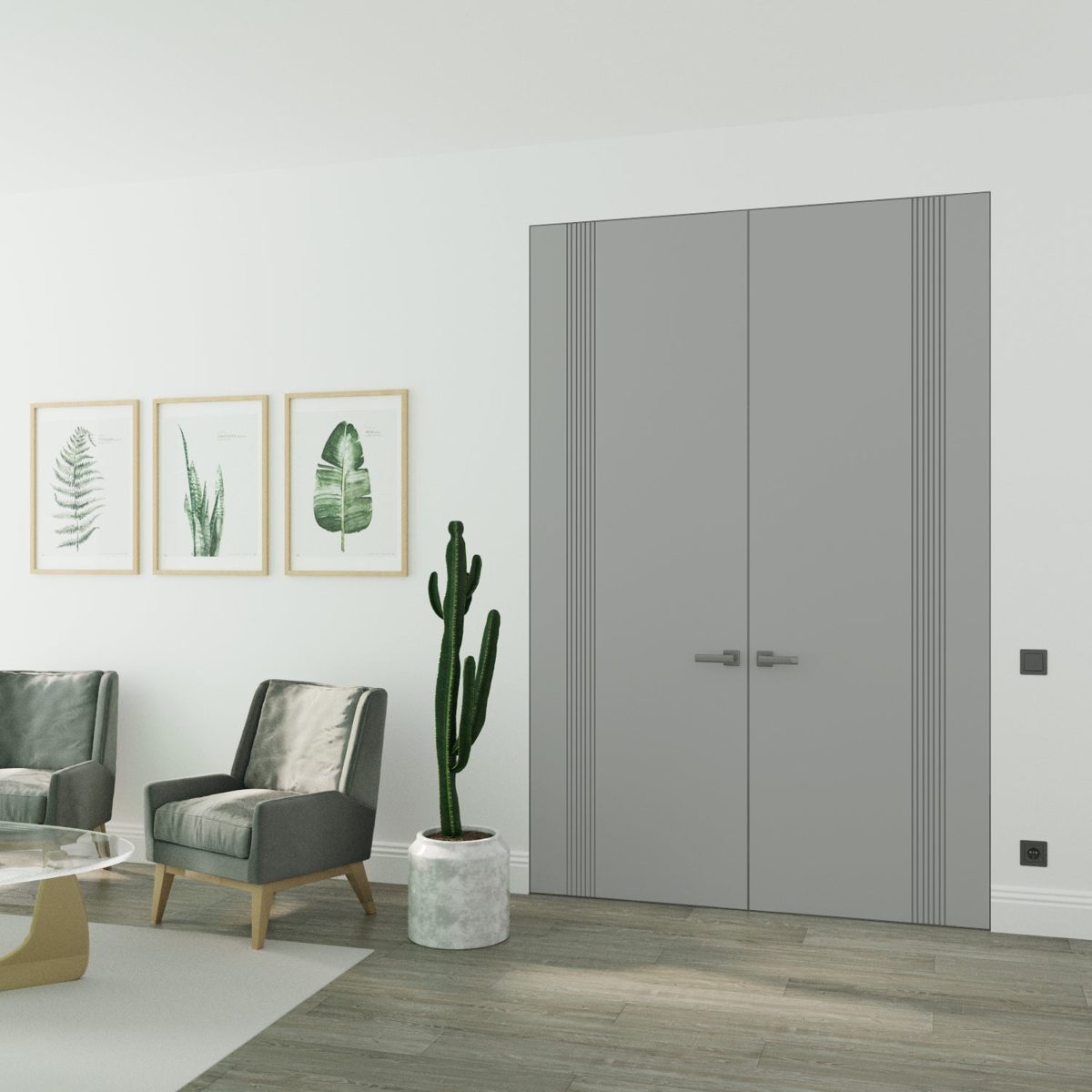 Essential 0111 Double Frameless door view 2