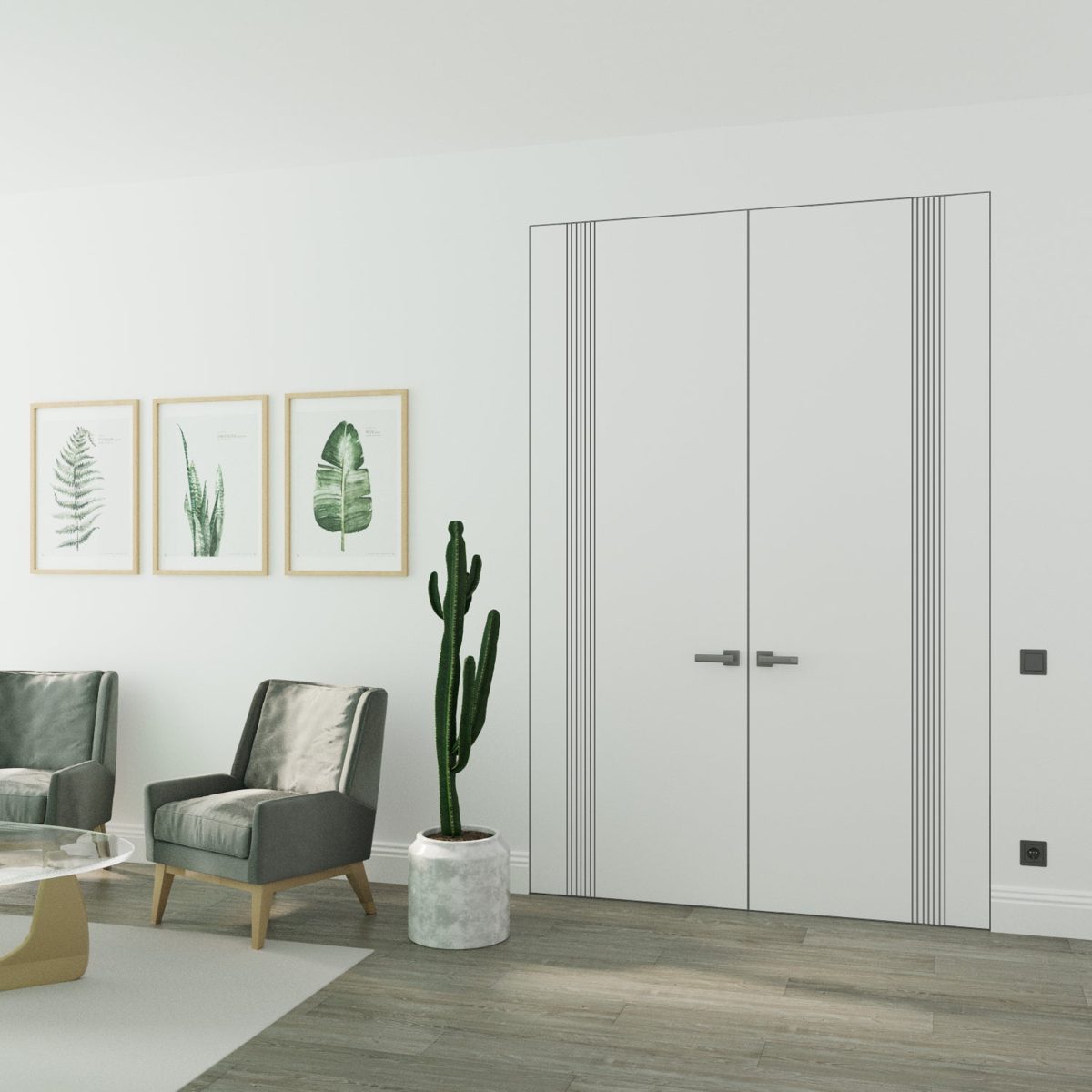 Essential 0111 Double Frameless door view 6