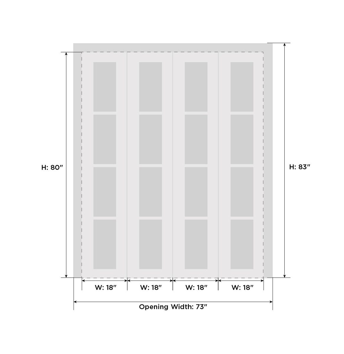 Essential 3002 Double Bi-Fold door view 4