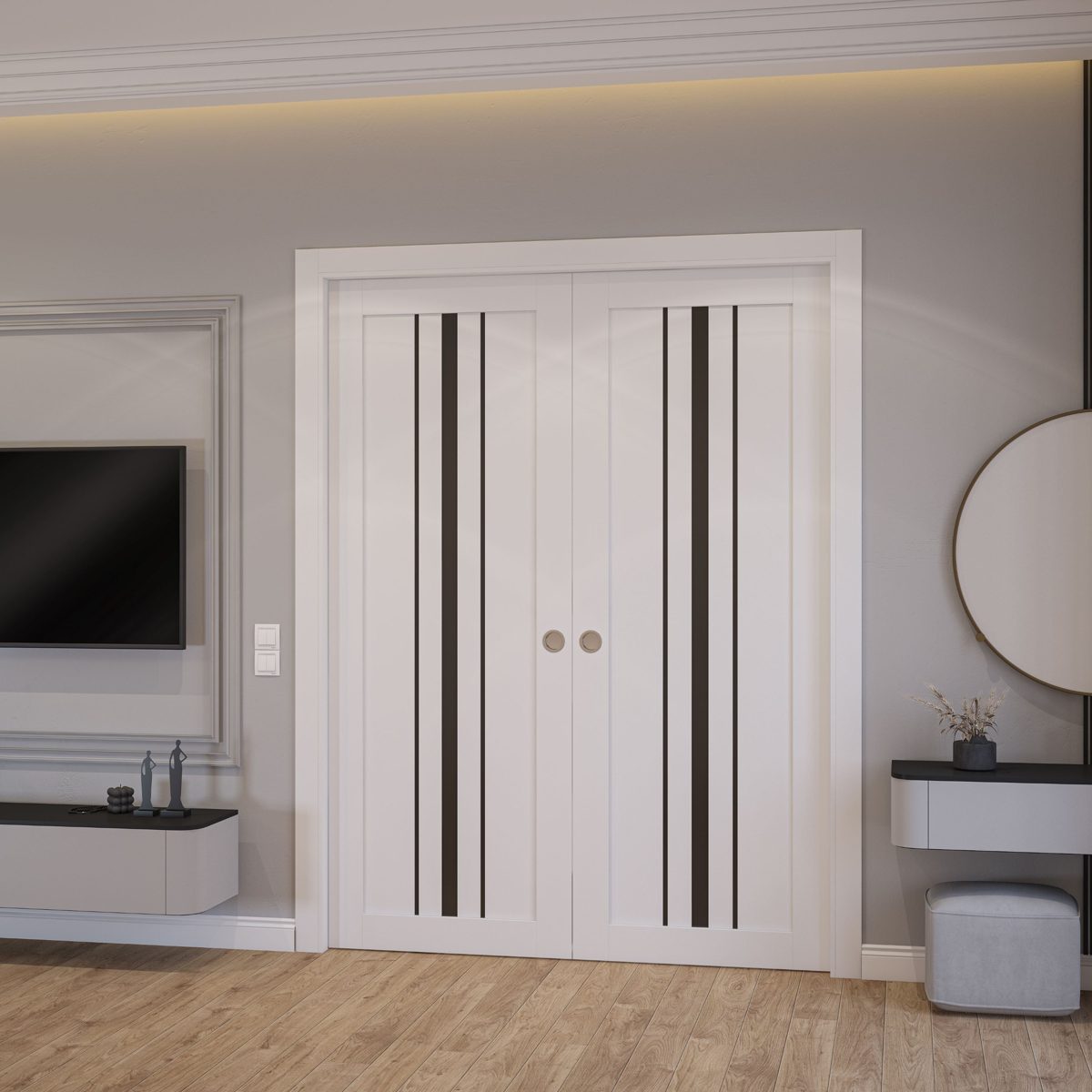 Essential 4903 Double Pocket door view 2