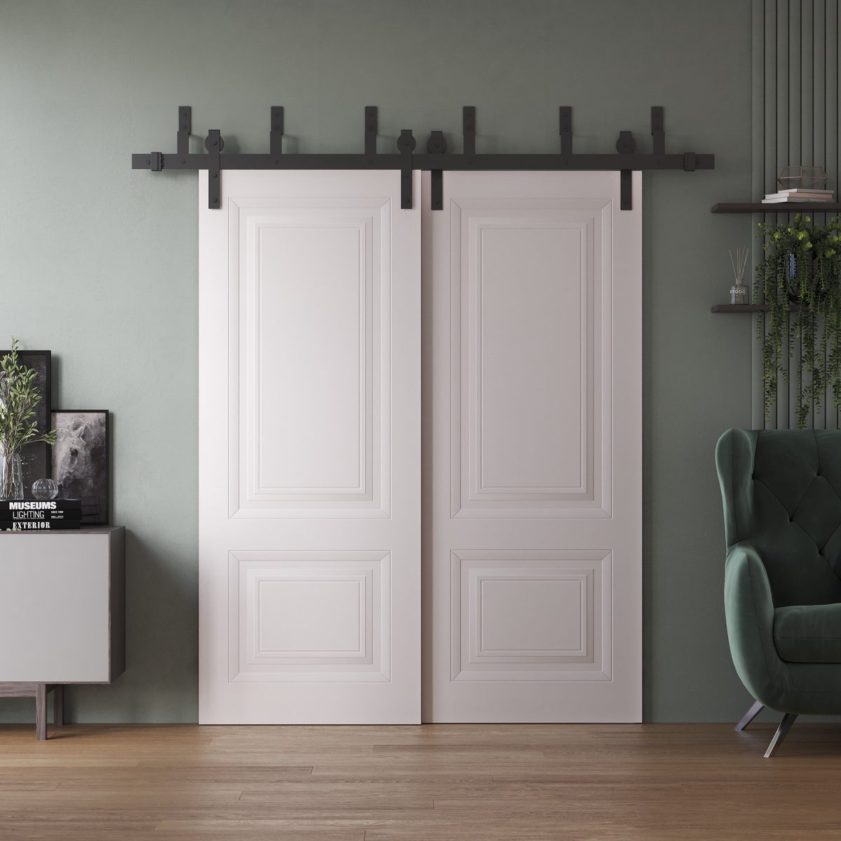 Essential 9422 Double Barn — Bypass door view 2