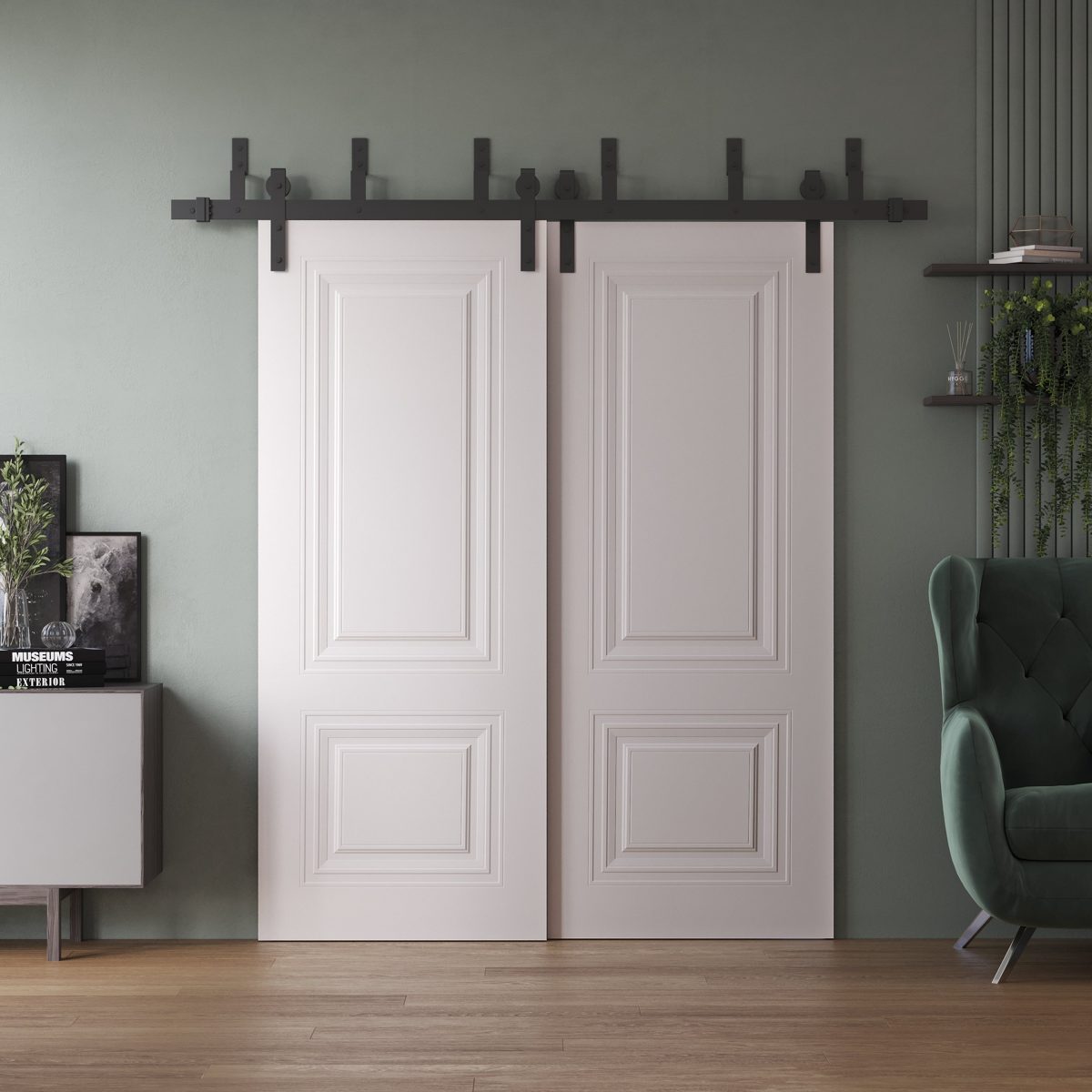 Essential 9772 Double Barn — Bypass door view 2