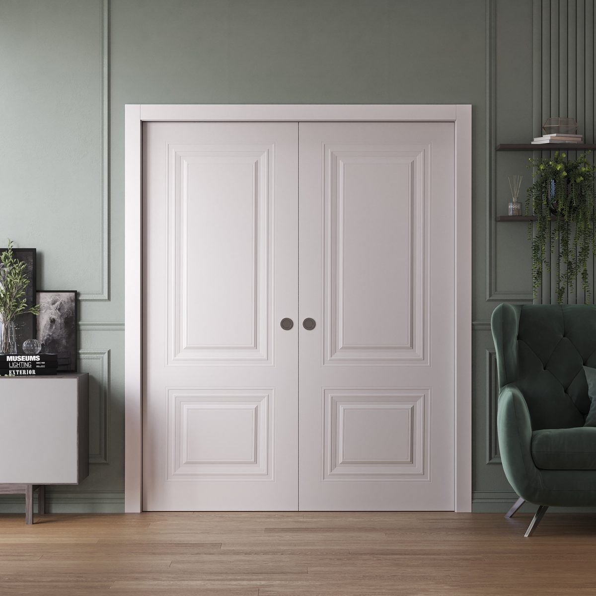 Essential 9772 Double Pocket door view 2