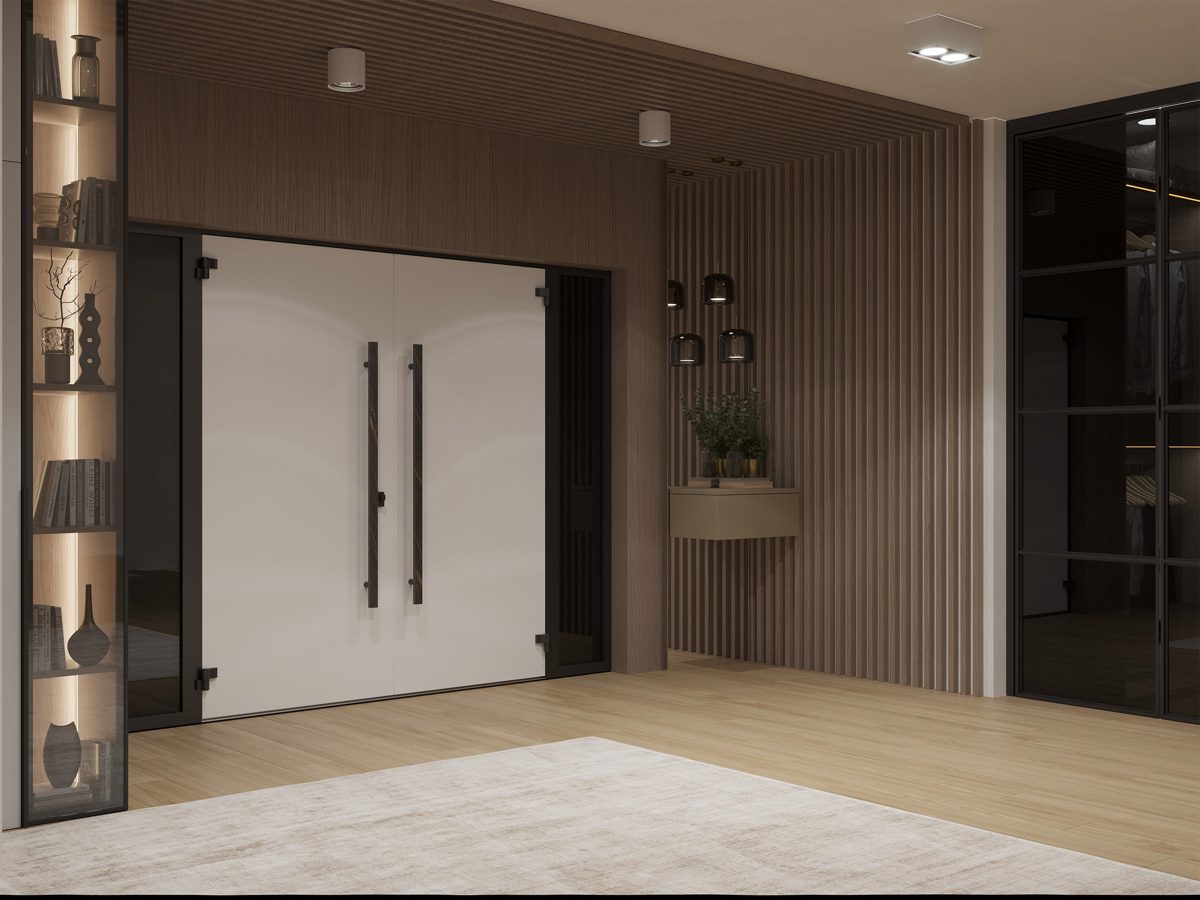 Slate 0118 Exterior Aluminum Double door view 4