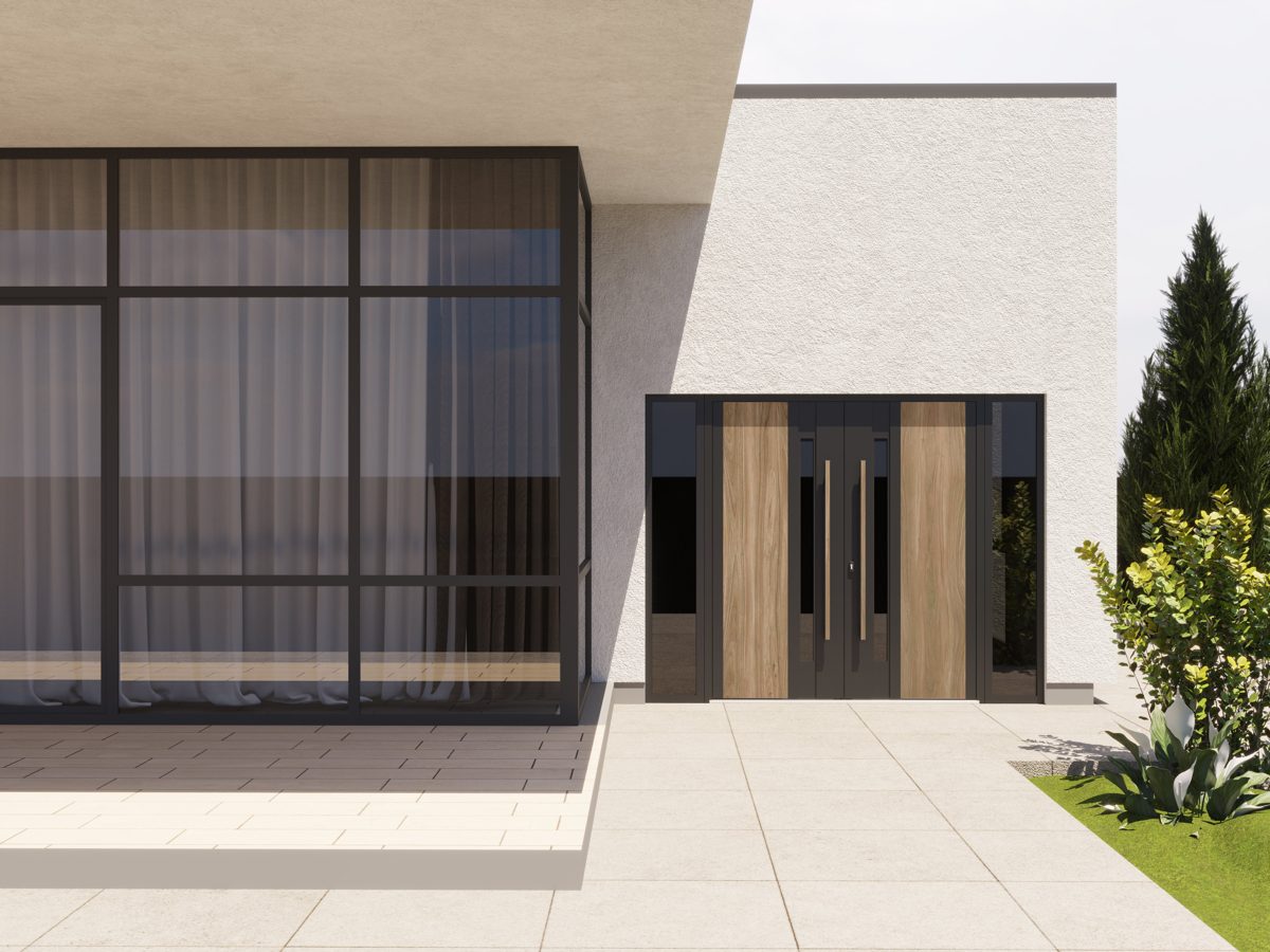 Slate 0163 Exterior Aluminum Double door view 7