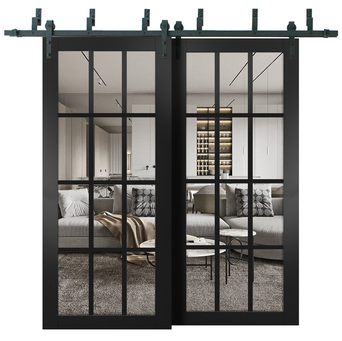 Belmont 3355 Double Barn — Bypass door — Doors Near Me, Los Angeles