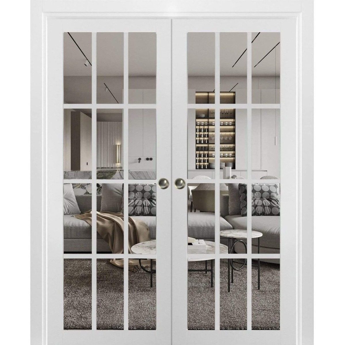 Belmont 3355 Double Pocket door view 5