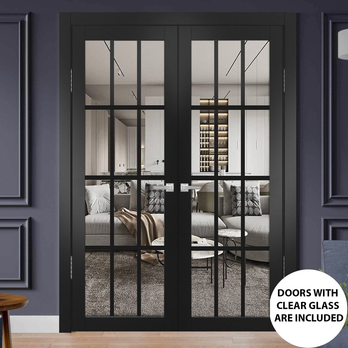Belmont 3355 Double French Swing door view 2
