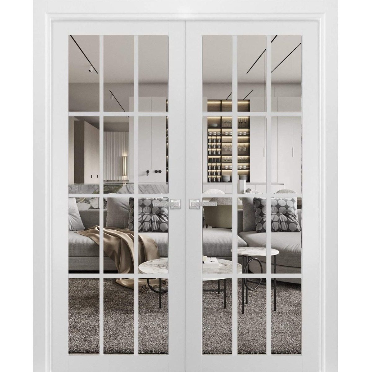 Belmont 3355 Double French Swing door view 5