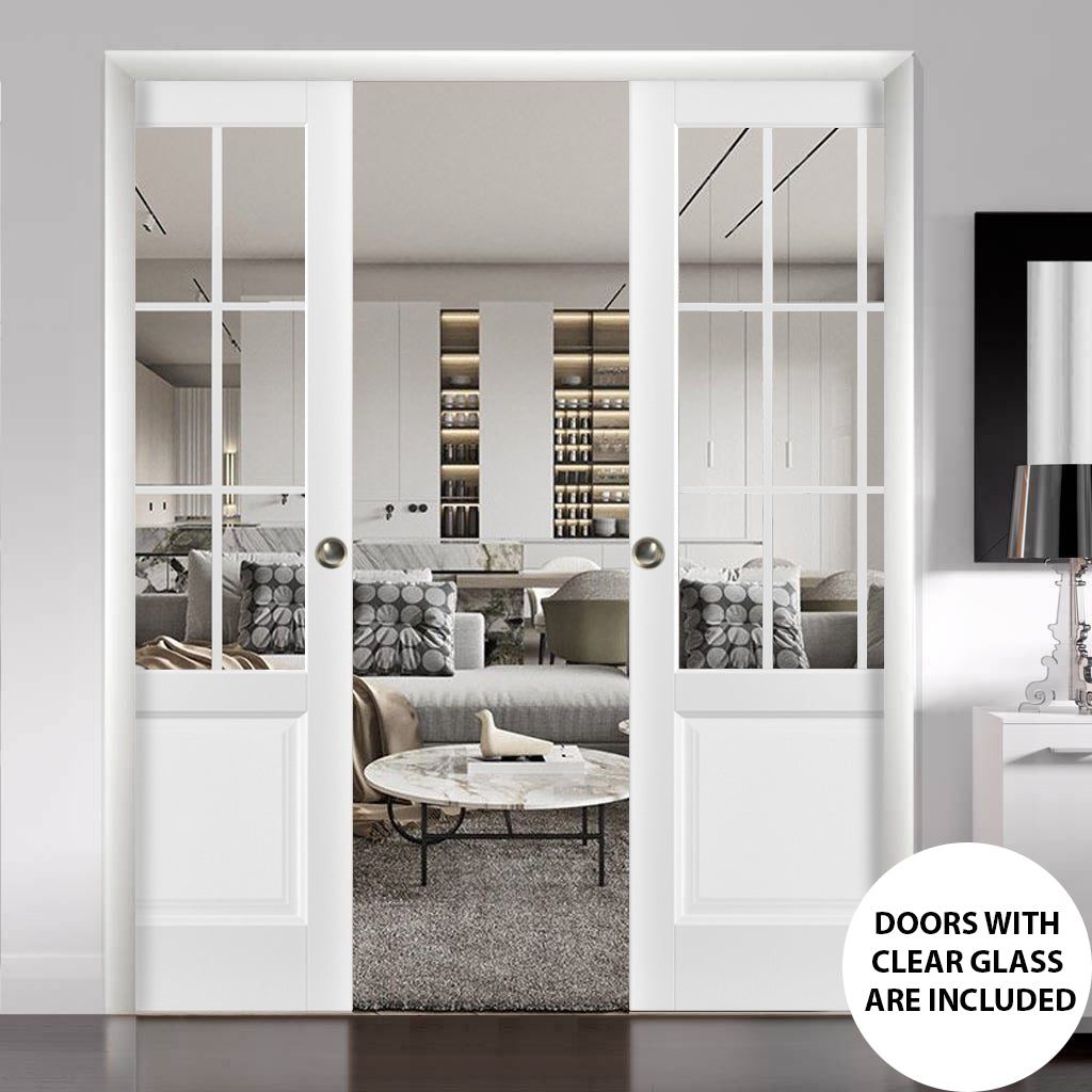 Belmont 3599 Double Pocket door view 2