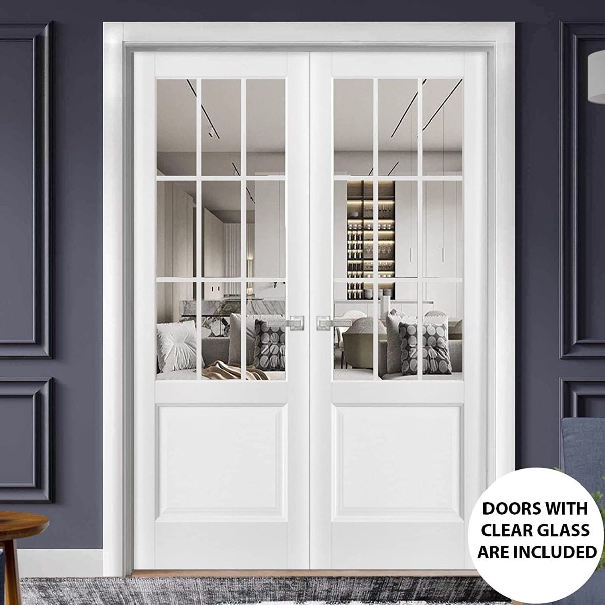 Belmont 3599 Double French Swing door view 3