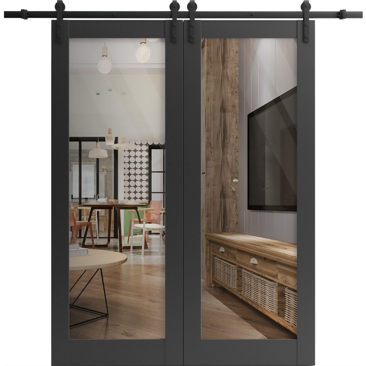 Solara 2166 Double Barn door — Doors Near Me, Los Angeles
