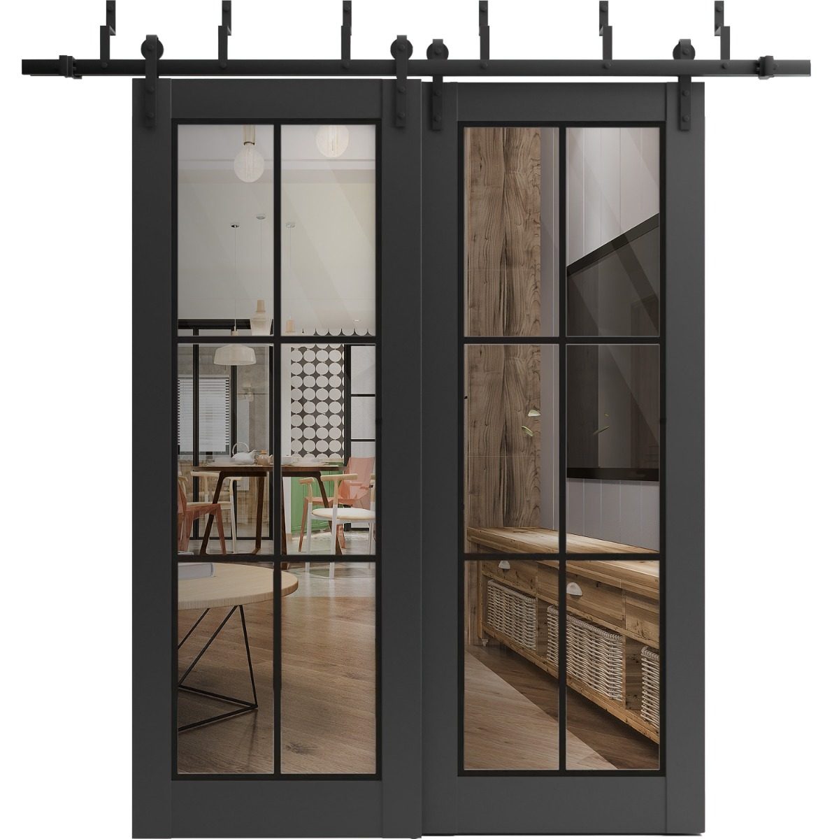 Solara 2366 Double Barn — Bypass door — Doors Near Me, Los Angeles