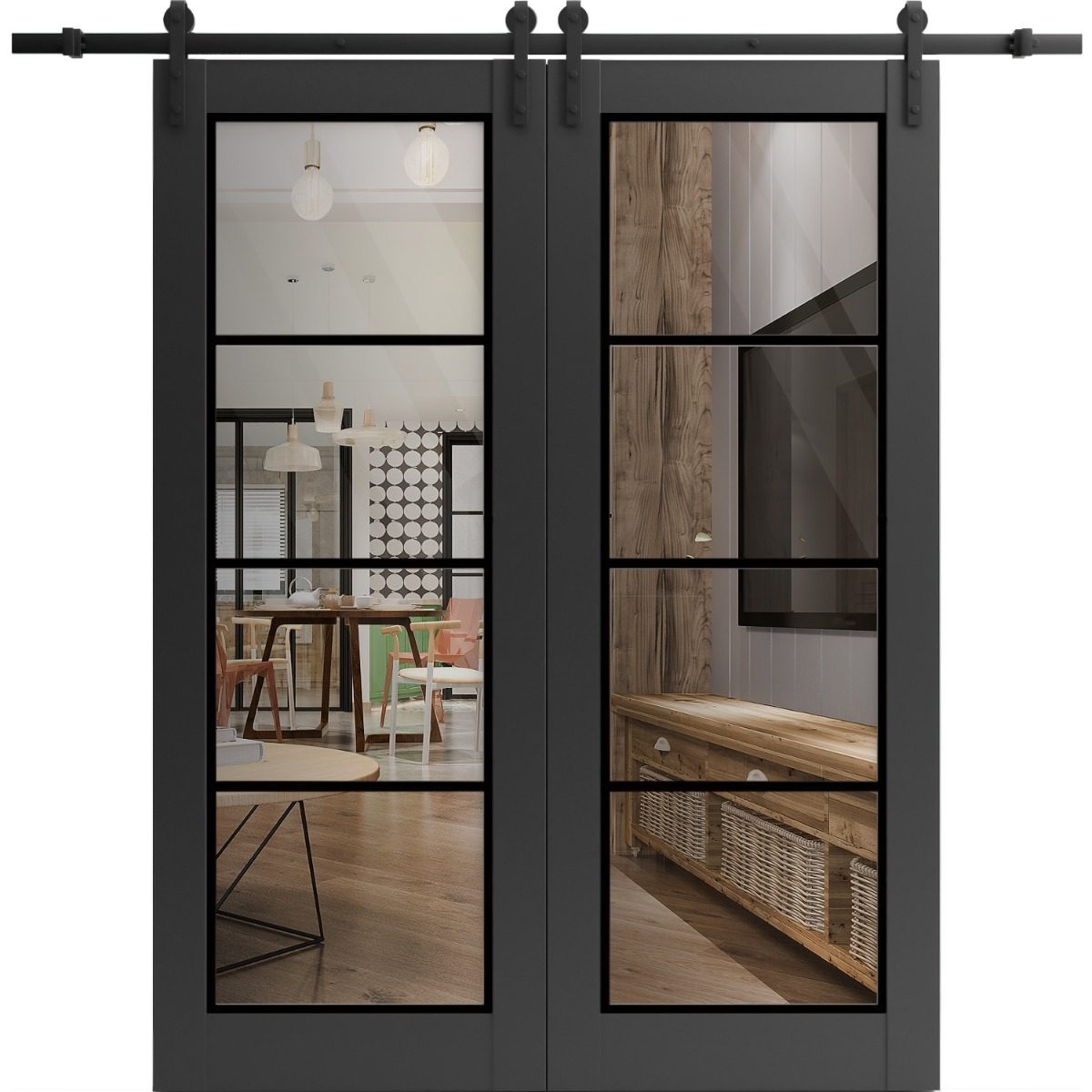 Solara 2466 Double Barn door — Doors Near Me, Los Angeles