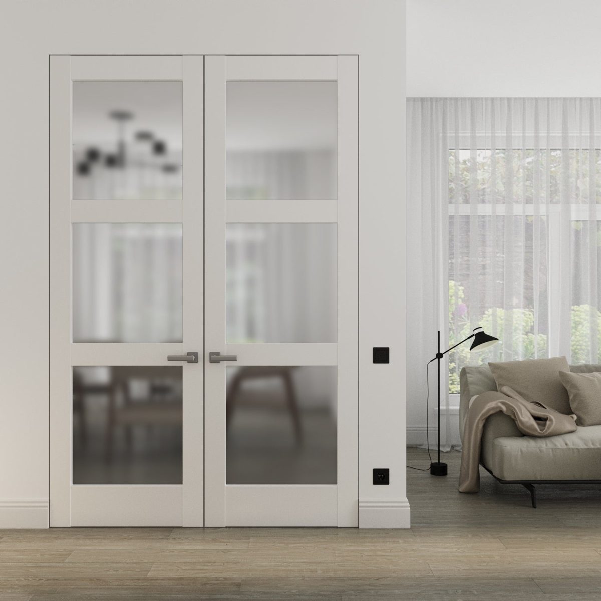 Solara 2552 Double Frameless door view 2