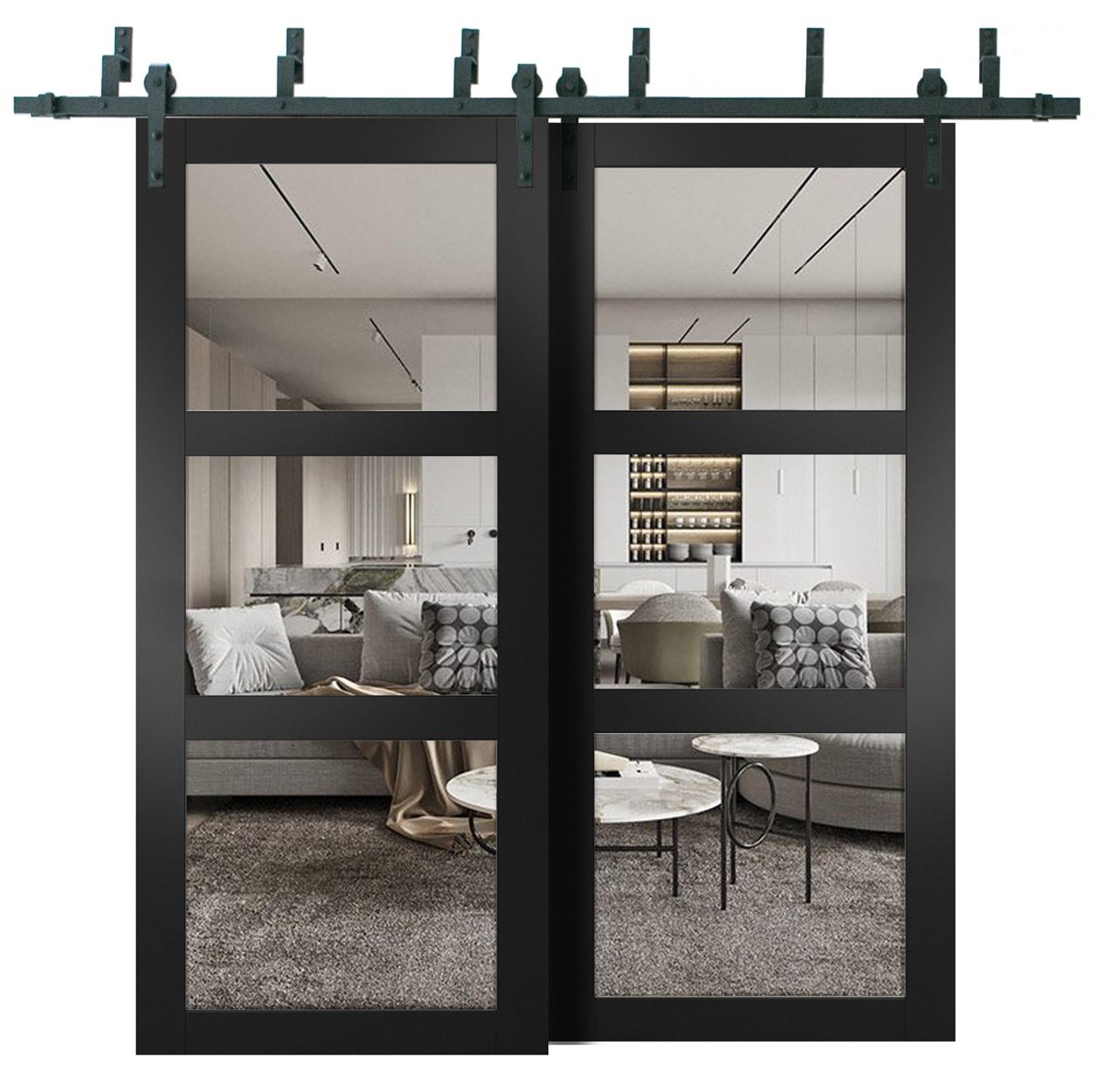 Solara 2555 Double Barn — Bypass door — Doors Near Me, Los Angeles