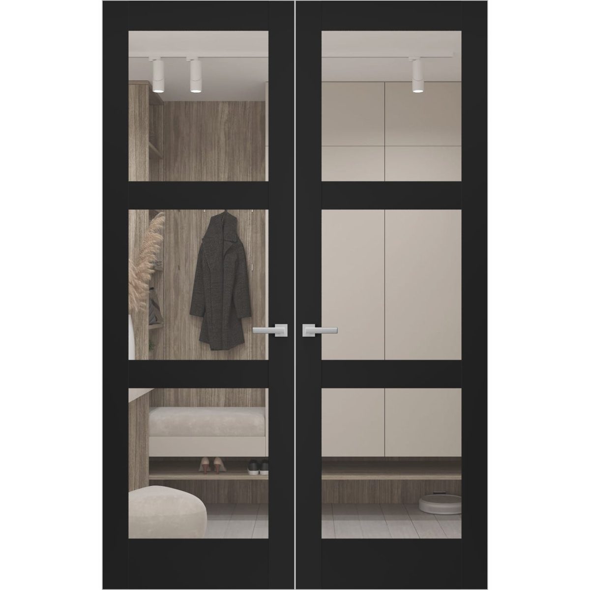Solara 2555 Double Frameless door — Doors Near Me, Los Angeles