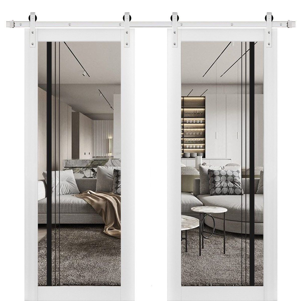 Solara 2566 Double Barn door — Doors Near Me, Los Angeles