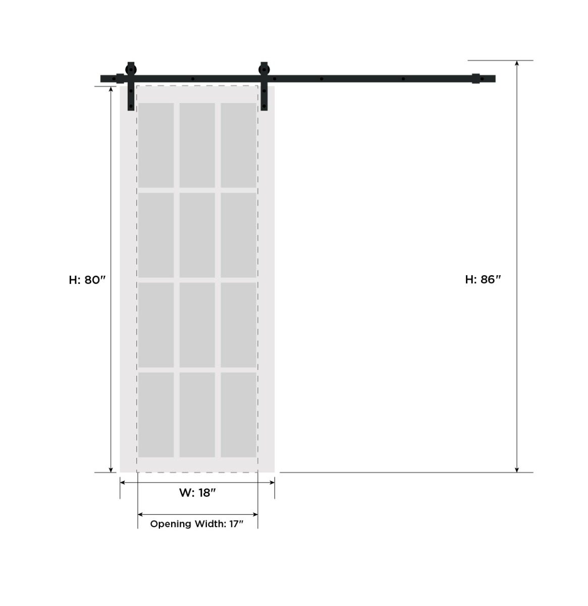 Vela 7222 Barn door view 4