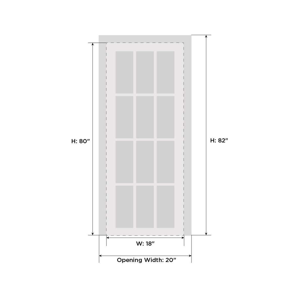 Vela 7222 Swing (Bedroom/Bathroom) door view 3