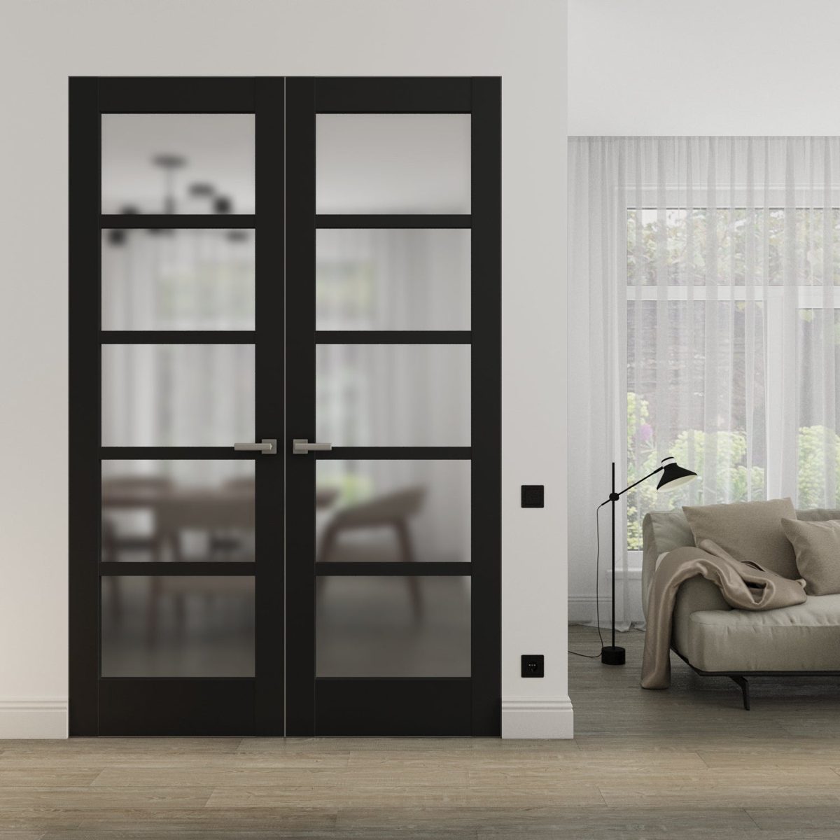 Linea 4002 Double Frameless door view 2
