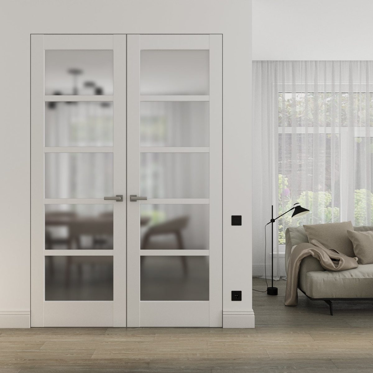 Linea 4002 Double Frameless door view 6