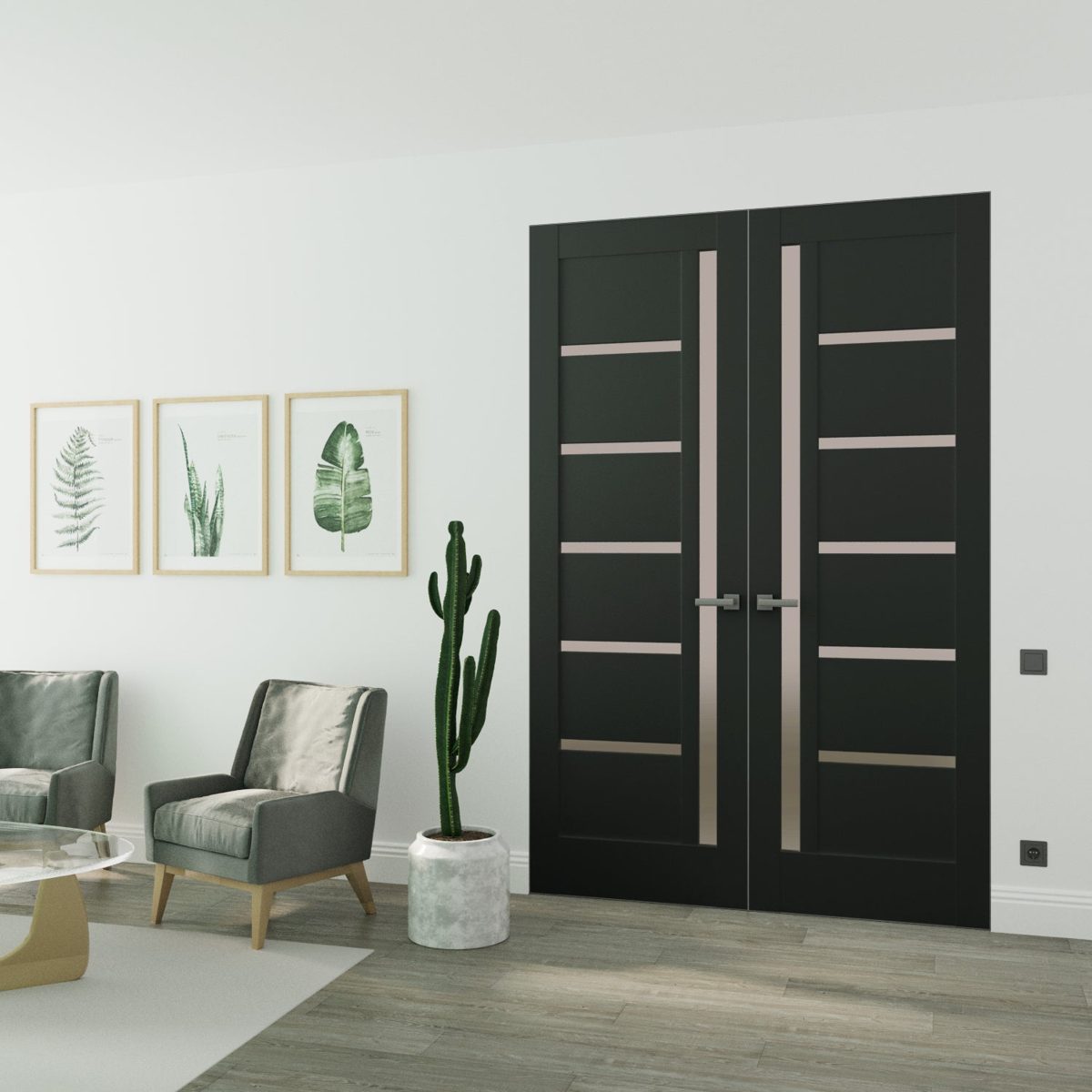 Linea 4088 Double Frameless door view 2