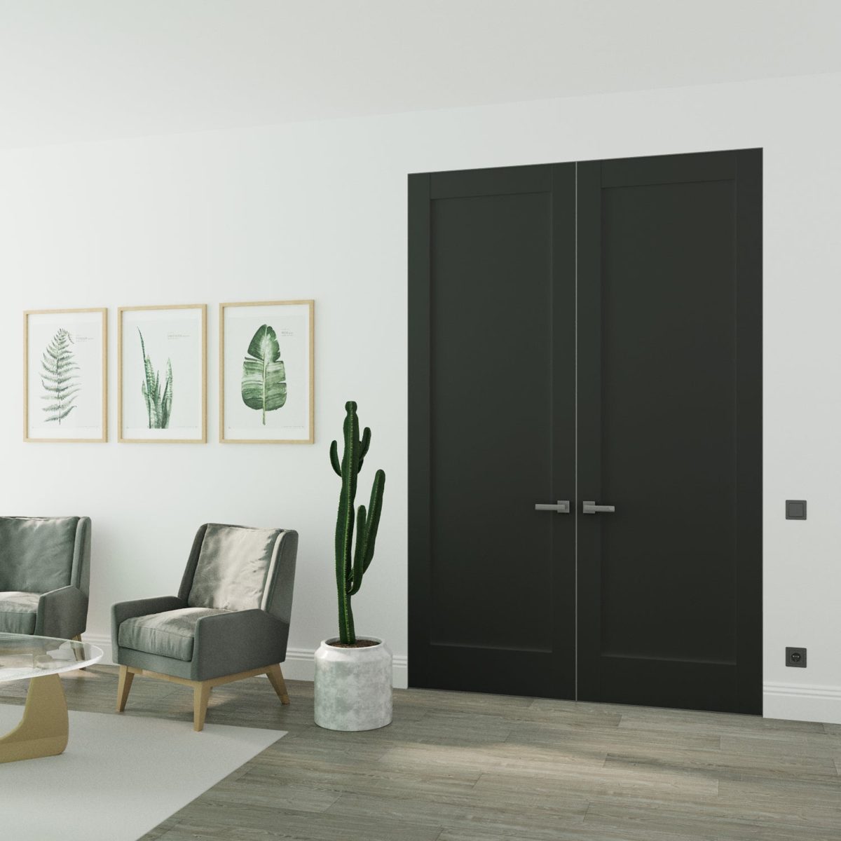 Linea 4111 Double Frameless door view 2