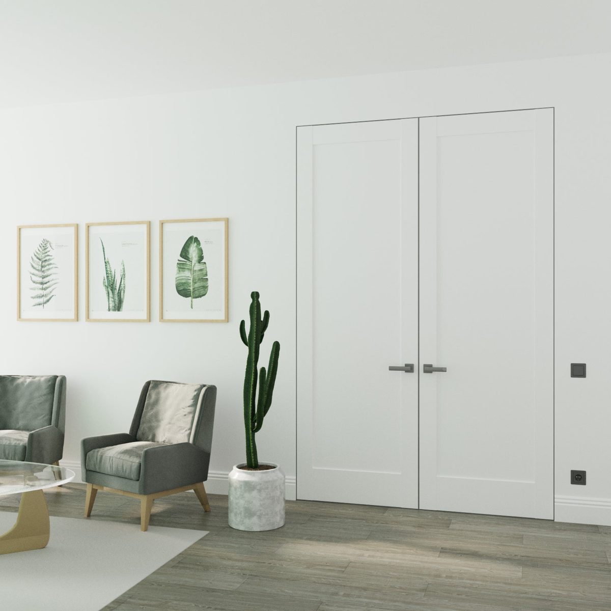 Linea 4111 Double Frameless door view 6