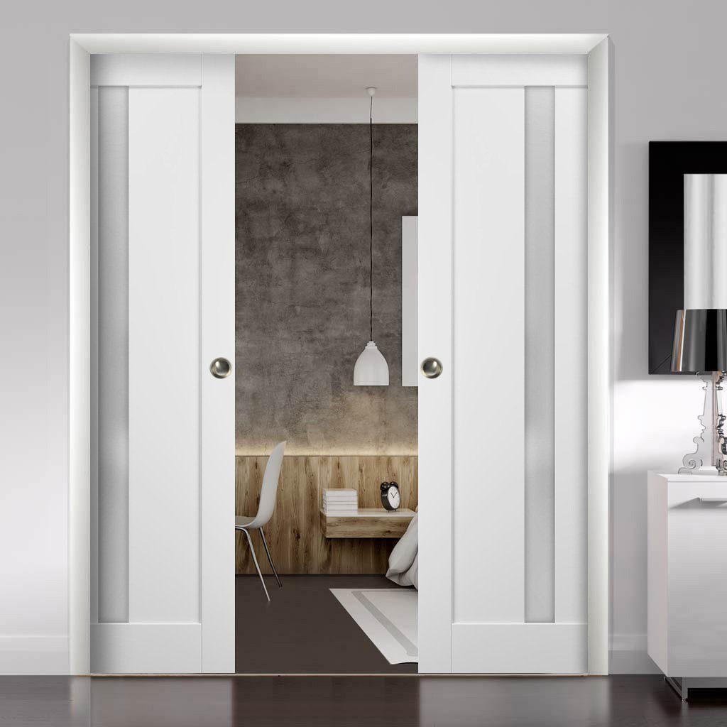 Linea 4112 Double Pocket door view 2