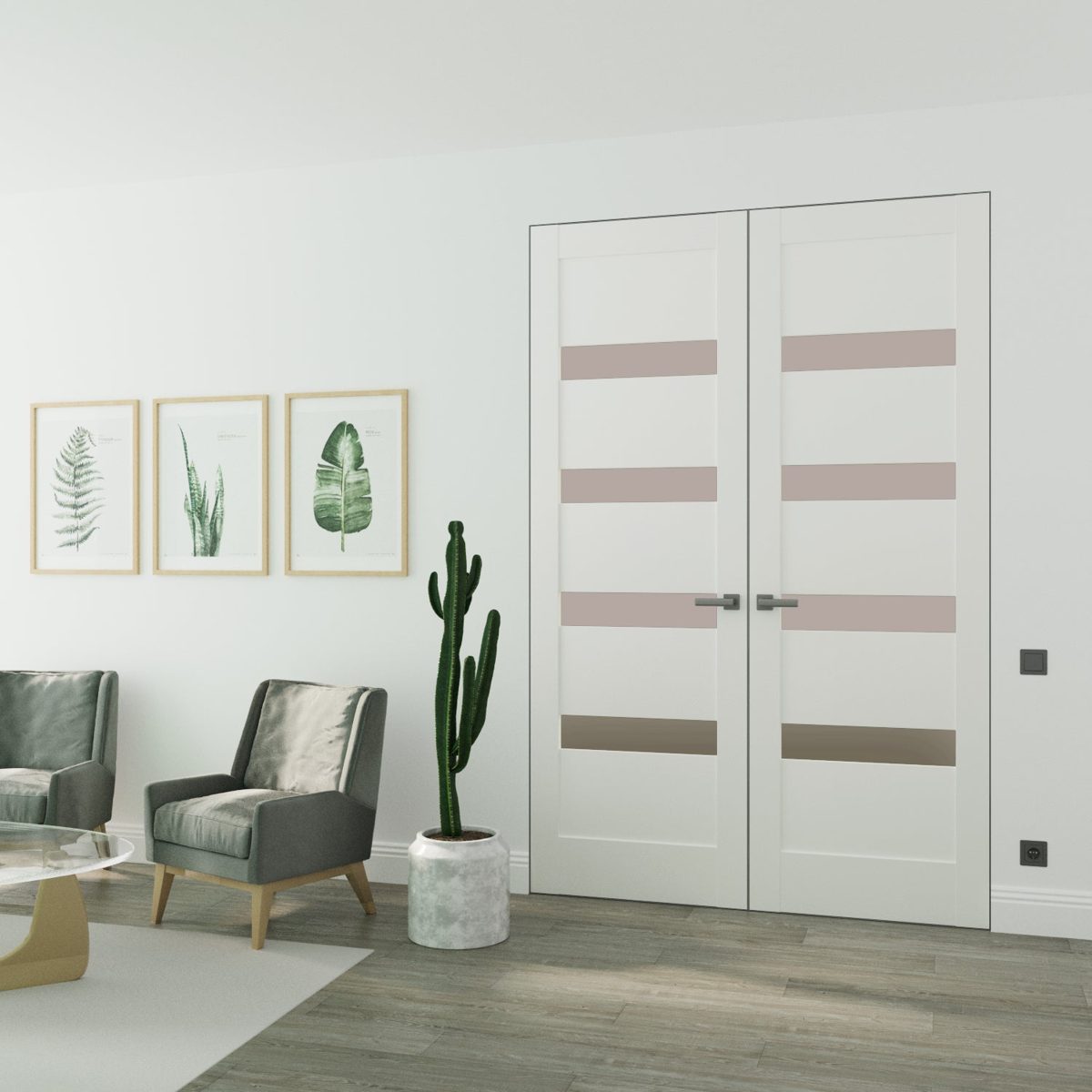 Linea 4113 Double Frameless door view 6