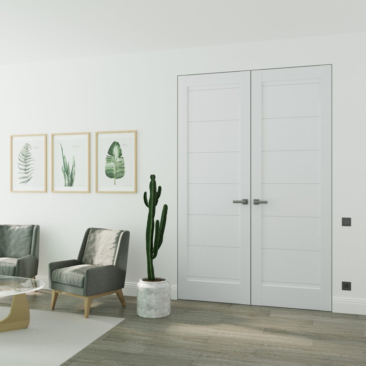 Linea 4115 Double Frameless door view 2