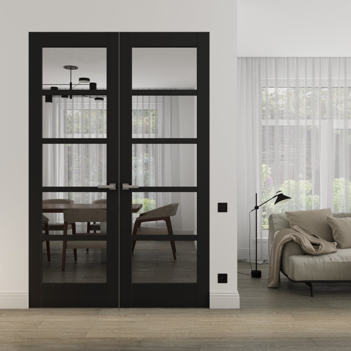 Linea 4522 Double Frameless door view 2