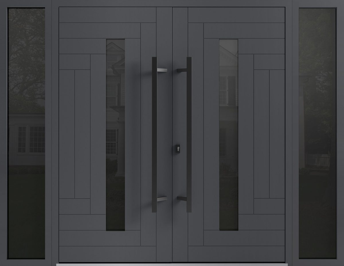 Riviera 0130 Exterior Aluminum Double door — Doors Near Me, Los Angeles