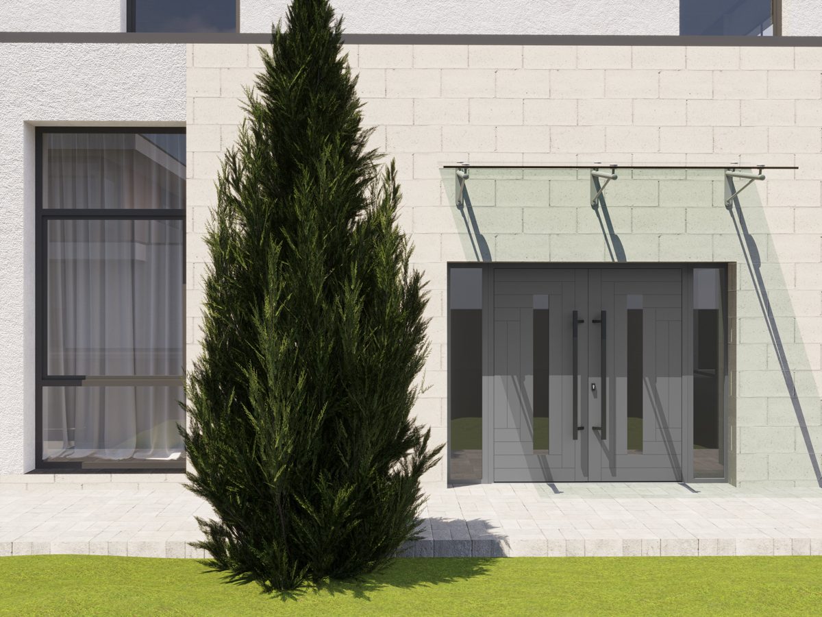 Riviera 0130 Exterior Aluminum Double door view 3