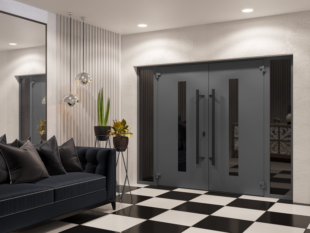 Riviera 0130 Exterior Aluminum Double door view 4