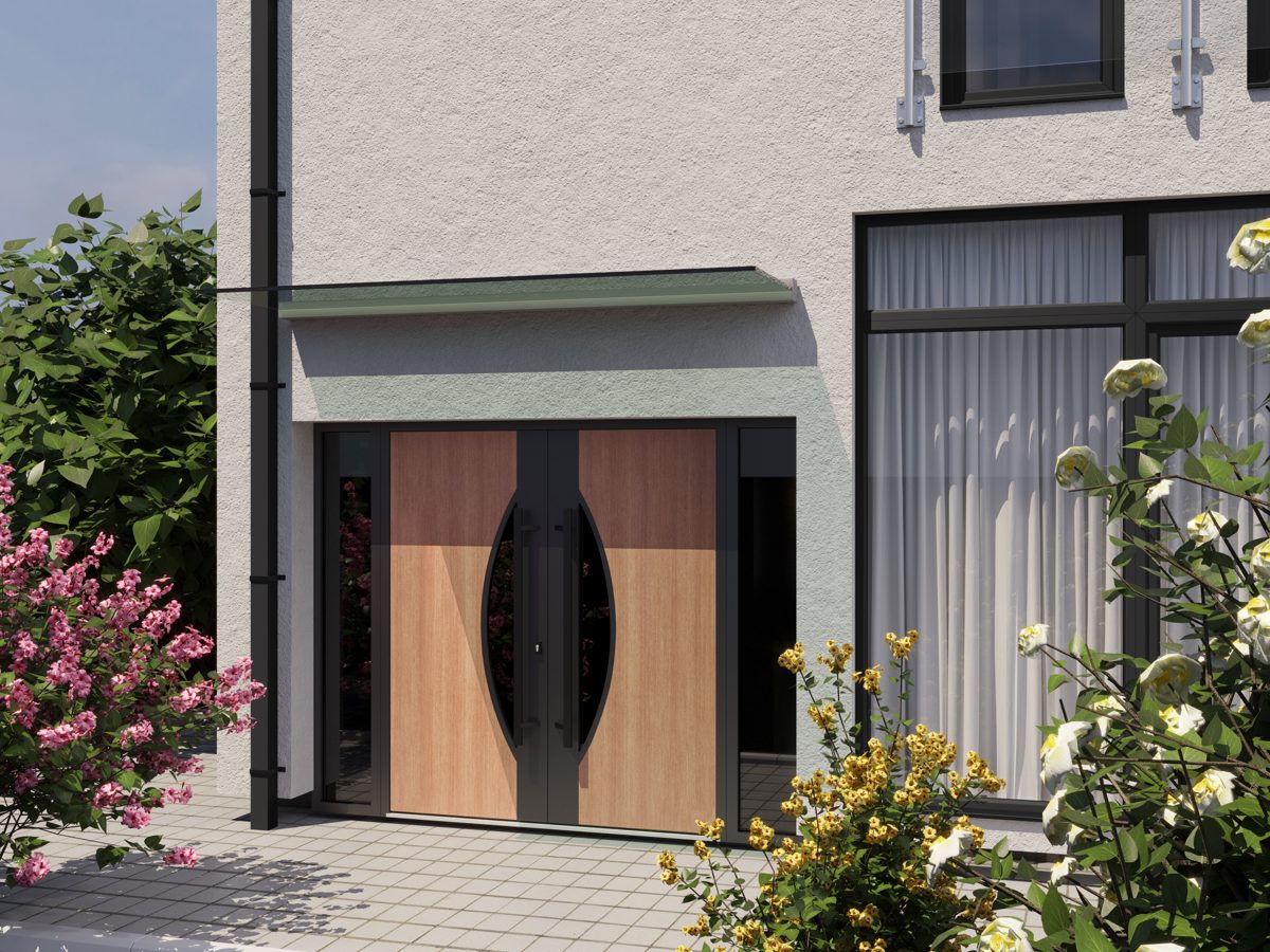 Riviera 1077 Exterior Aluminum Double door view 3