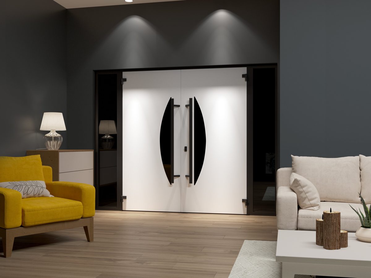 Riviera 1077 Exterior Aluminum Double door view 4