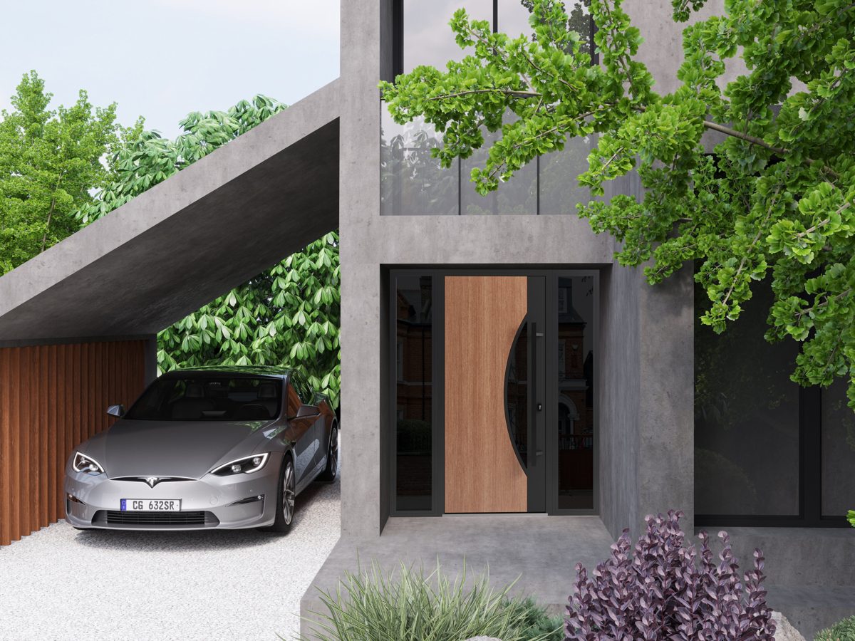 Riviera 1077 Exterior Aluminum door view 3
