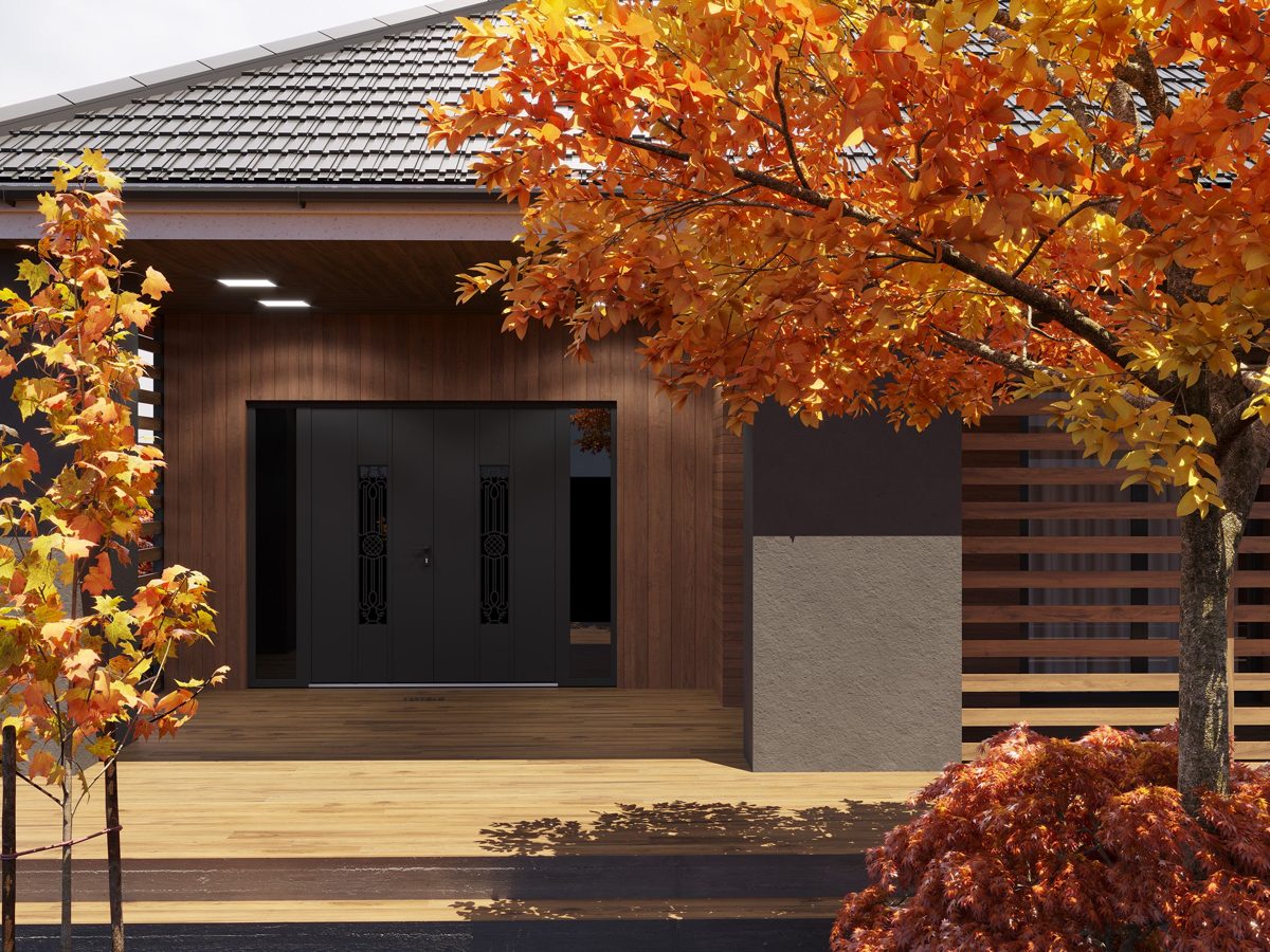 Riviera 1477 Exterior Aluminum Double door view 3