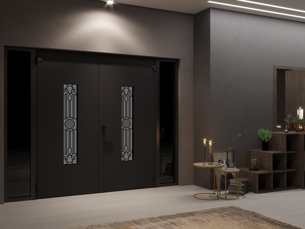 Riviera 1477 Exterior Aluminum Double door view 4