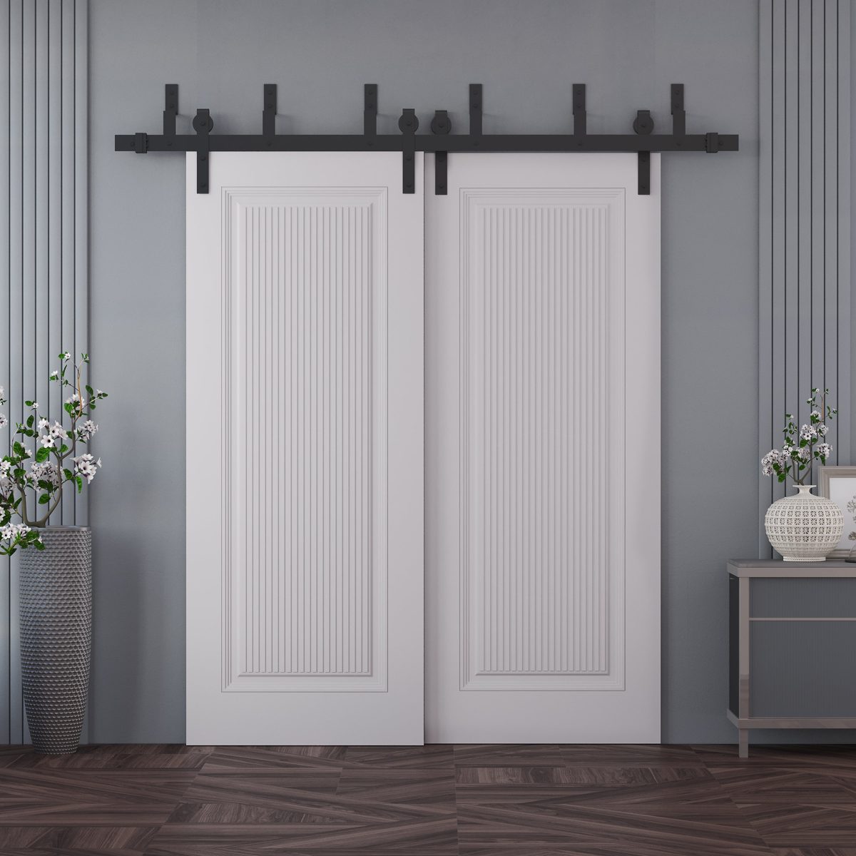 Sovereign 9888 Double Barn — Bypass door view 2